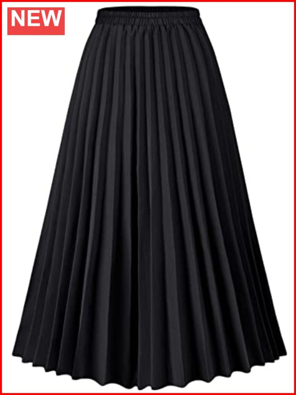 Women's Leopard Print Midi A-Line Pleated High Waisted Skirt
